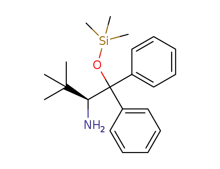 Molecular Structure of 1449380-30-6 ((S)-3,3-dimethyl-1,1-diphenyl-1-(trimethylsilyloxy)butan-2-amine)