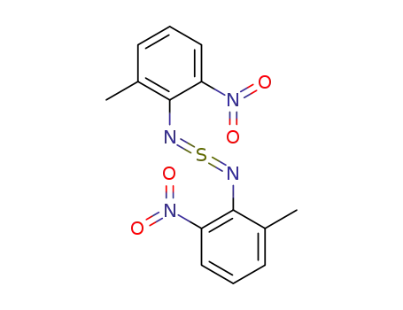 Molecular Structure of 1431381-87-1 (1,3-bis(2-methyl-6-nitrophenyl)-2λ<sup>4</sup>-diazathia-1,2-diene)