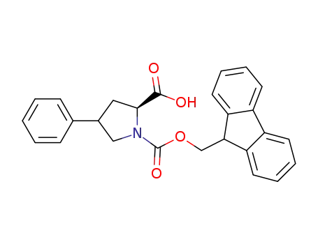 Molecular Structure of 269078-71-9 ((2S,4S)-FMOC-4-PHENYL-PYRROLIDINE-2-CARBOXYLIC ACID)