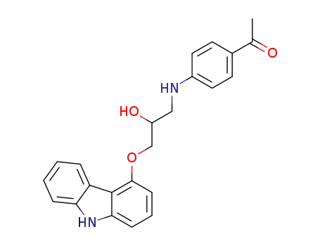 Molecular Structure of 1385032-14-3 (1-(4-{[3-(9H-carbazol-4-yloxy)-2-hydroxypropyl]amino}phenyl)ethanone)