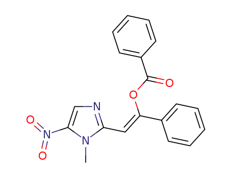 Molecular Structure of 1448622-21-6 ((Z)-2-(1-methyl-5-nitro-1H-imidazol-2-yl)-1-phenylvinylbenzoate)
