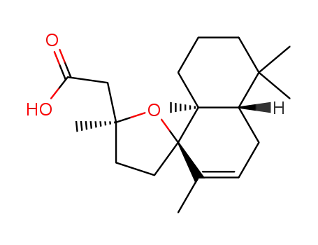 Molecular Structure of 1438-57-9 ((2R,5S)-4,4'aα,5,5',6',7',8',8'a-Octahydro-2',5,5',5',8'aβ-pentamethylspiro[furan-2(3H),1'(4'H)-naphthalene]-5-acetic acid)
