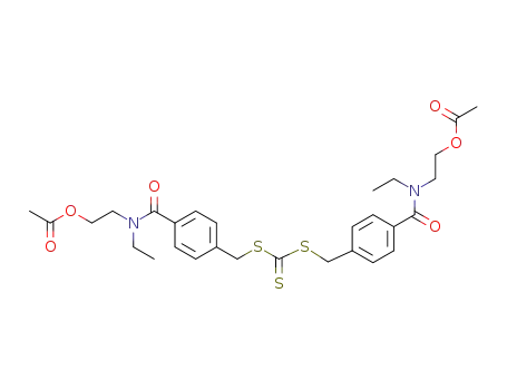 Molecular Structure of 948877-08-5 (bis[4-(ethyl-2-(acetoxyethyl)aminocarbonyl)-benzyl]trithiocarbonate)