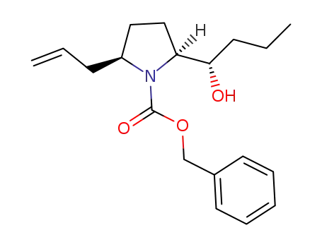 benzyl (2S,2αS,5R)-(-)-5-allyl-2-(1-hydroxybutyl)pyrrolidine-1-carboxylate