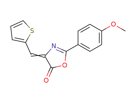 2-(4-methoxy)phenyl-4-(thiophen-2-ylmethylene)-5-oxazolinone
