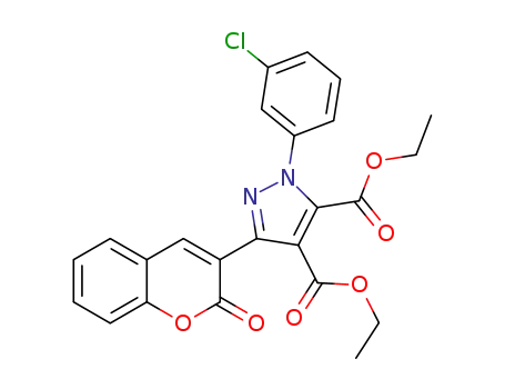 diethyl 1-(3-chlorophenyl)-3-(2-oxo-2H-chromen-3-yl)-1H-pyrazole-4,5-dicarboxylate