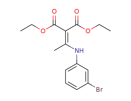 Molecular Structure of 1374869-11-0 (diethyl 2-(1-(3-bromophenylamino)ethylidene)malonate)