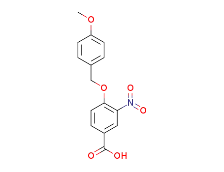 Molecular Structure of 1469268-07-2 (4-(4-methoxybenzyloxy)-3-nitrobenzoic acid)
