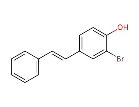 Molecular Structure of 1018069-38-9 ((E)-2-bromo-4-styrylphenol)