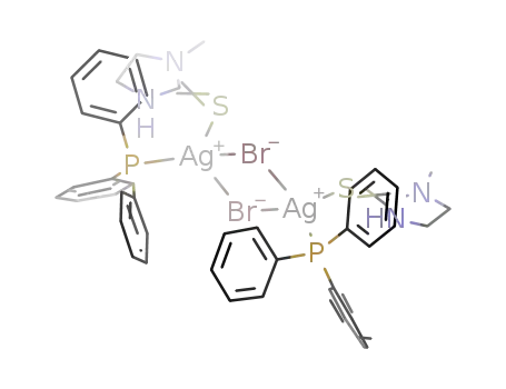 [Ag<sub>2</sub>(μ-Br)<sub>2</sub>(κ<sup>1</sup>-S-(1-methylimidazolidine-2-thione))<sub>2</sub>(triphenylphosphine)<sub>2</sub>]