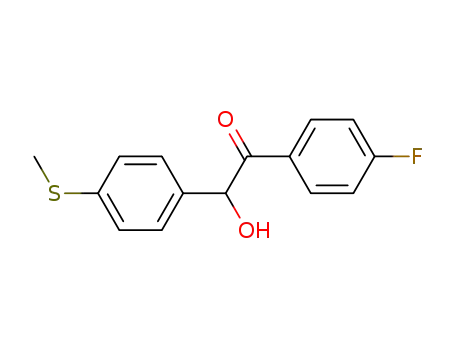 Molecular Structure of 157671-95-9 (Ethanone, 1-(4-fluorophenyl)-2-hydroxy-2-[4-(methylthio)phenyl]-)