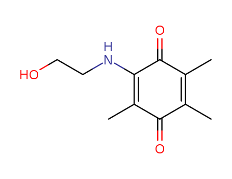 Molecular Structure of 114971-93-6 (2,5-Cyclohexadiene-1,4-dione,
2-[(2-hydroxyethyl)amino]-3,5,6-trimethyl-)