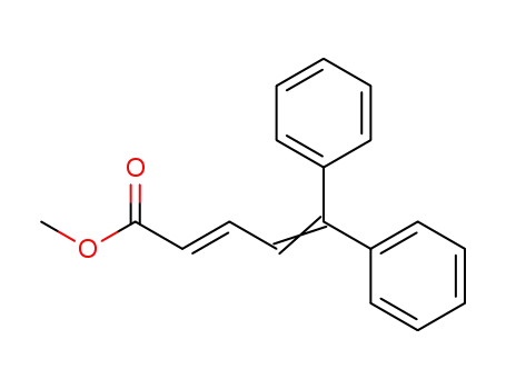 Molecular Structure of 101723-21-1 (2,4-Pentadienoic acid, 5,5-diphenyl-, methyl ester)