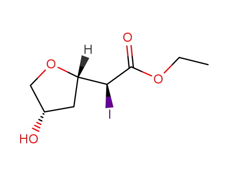 Ethyl-2<(2S,4S)(4-hydroxytetrahydrofuran-2-yl)>-2(S)-iodoacetate