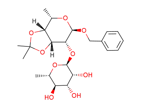 benzyl 6-deoxy-3,4-O-isopropylidene-2-O-(α-L-rhamnopyranosyl)-α-L-talopyranoside