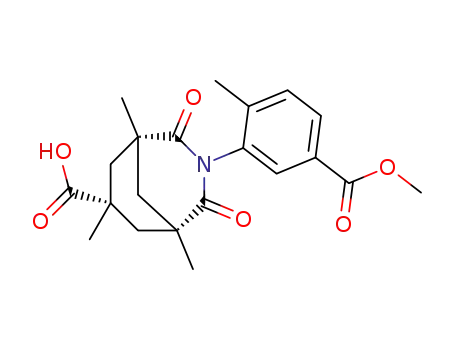 (1S,5R,7S)-3-(5-Methoxycarbonyl-2-methyl-phenyl)-1,5,7-trimethyl-2,4-dioxo-3-aza-bicyclo[3.3.1]nonane-7-carboxylic acid