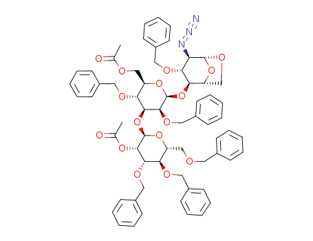 O-(2-O-Acetyl-3,4,6-tri-O-benzyl-α-D-mannopyranosyl)-(1-> 3)-O-(6-O-acetyl-2,4-di-O-benzyl-β-D-mannopyranosyl)-(1-> 4)-1,6-anhydro-2-azido-3-O-benzyl-2-desoxy-β-D-glucopyranose