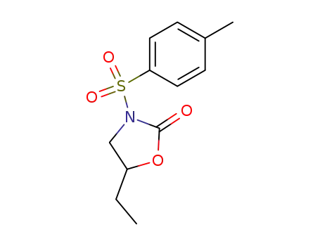 Molecular Structure of 129200-02-8 (3-(p-tolylsulfonyl)-5-ethyl-1,3-oxazolidin-2-one)