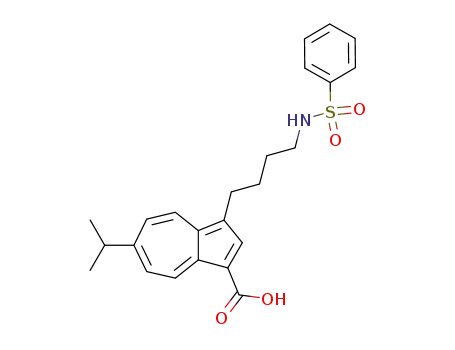 6-Isopropyl-3-[4-(benzenesulfonylamino)butyl]-azulene-1-carboxylic acid