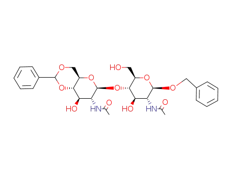 benzyl 2-acetamido-4-O-(2'-acetamido-4',6'-O-benzylidene-2'-deoxy-β-D-glucopyranosyl)-2-deoxy-β-D-glucopyranoside