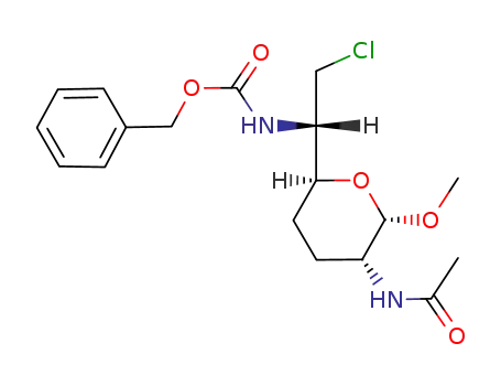 methyl 2-acetamido-6-(benzyloxycarbonylamino)-7-chloro-2,3,4,6,7-pentadeoxy-α-D-ribo-heptopyranoside