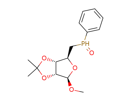 methyl 5-deoxy-2,3-O-isopropylidene-5-C-(phenylphosphinyl)-β-D-ribofuranoside