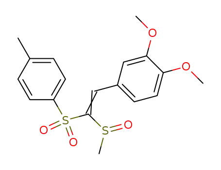 Benzene,
1,2-dimethoxy-4-[2-[(4-methylphenyl)sulfonyl]-2-(methylsulfinyl)ethenyl]-