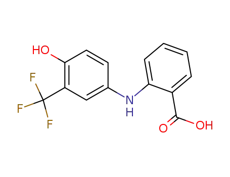 Molecular Structure of 39062-72-1 (Benzoic  acid,  2-[[4-hydroxy-3-(trifluoromethyl)phenyl]amino]-)