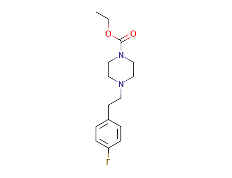 Molecular Structure of 70931-36-1 (1-Piperazinecarboxylic acid, 4-[2-(4-fluorophenyl)ethyl]-, ethyl ester)