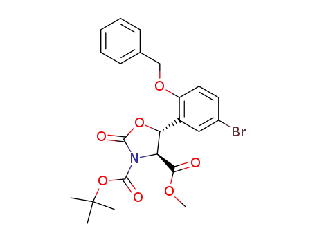 (R)-5-(2-benzyloxy-5-bromo)phenyl-3-tert-butoxycarbonyl-(S)-4-(methoxycarbonyl)oxazolidin-2-one