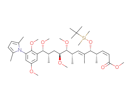 (2Z,6E)-(4S,5R,8S,9R,10S,12S,13R)-5-(tert-Butyl-dimethyl-silanyloxy)-13-[3-(2,5-dimethyl-pyrrol-1-yl)-2,5-dimethoxy-phenyl]-9,10,13-trimethoxy-4,6,8,12-tetramethyl-trideca-2,6-dienoic acid methyl ester