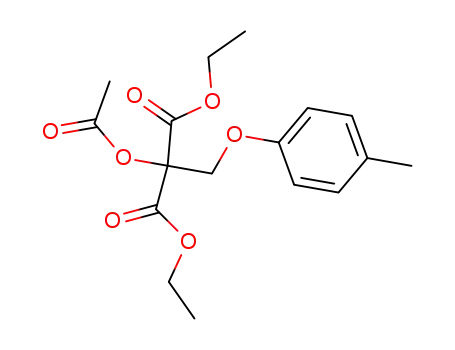 Propanedioic acid, (acetyloxy)[(4-methylphenoxy)methyl]-, diethyl ester