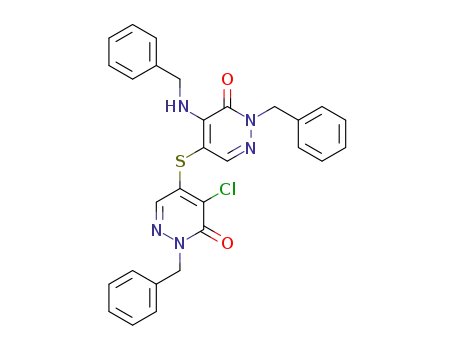 3(2H)-Pyridazinone,4-chloro-5-[[1,6-dihydro-6-oxo-1-(phenylmethyl)-5-[(phenylmethyl)amino]-4-pyridazinyl]thio]-2-(phenylmethyl)-