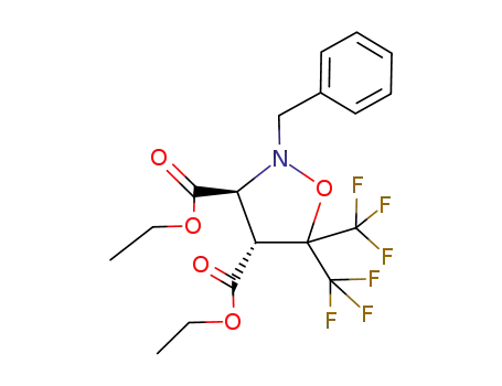 Molecular Structure of 145653-36-7 ((3R*,4S*)-2-benzyl-3,4-diethoxycarbonyl-5,5-bis(trifluoromethyl)isoxazolidine)