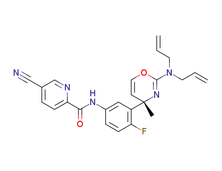 (S)-5-cyano-N-(3-(2-(diallylamino)-4-methyl-4H-1,3-oxazin-4-yl)-4-fluorophenyl)picolinamide