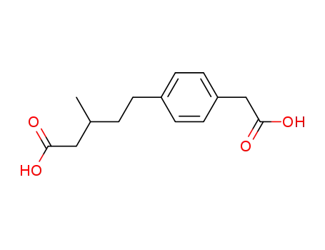 Molecular Structure of 61439-78-9 (Benzenepentanoic acid, 4-(carboxymethyl)-b-methyl-)
