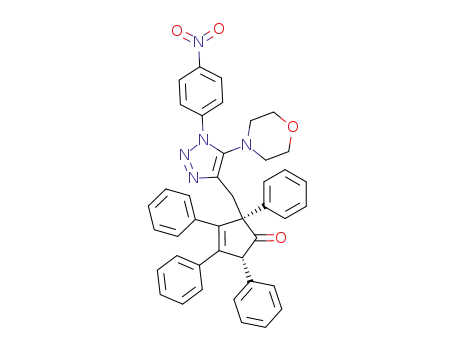 3-Cyclopenten-1-one,
2-[[5-(4-morpholinyl)-1-(4-nitrophenyl)-1H-1,2,3-triazol-4-yl]methyl]-2,3,4
,5-tetraphenyl-, cis-