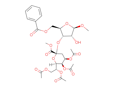 methyl 5-O-benzoyl-3-O-(methyl 4,5,7,8-tetra-O-acetyl-3-deoxy-α-D-manno-2-octulopyranosylonate)-β-D-ribofuranoside