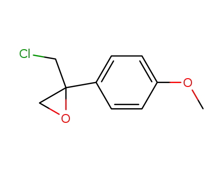 Molecular Structure of 109202-00-8 (Oxirane, 2-(chloromethyl)-2-(4-methoxyphenyl)-)