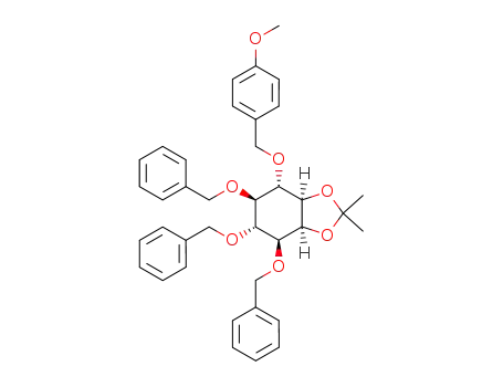 (+/-)-1,5,6-tri-O-benzyl-2,3-O-isopropylidene-4-O-p-methoxybenzyl-myo-inositol