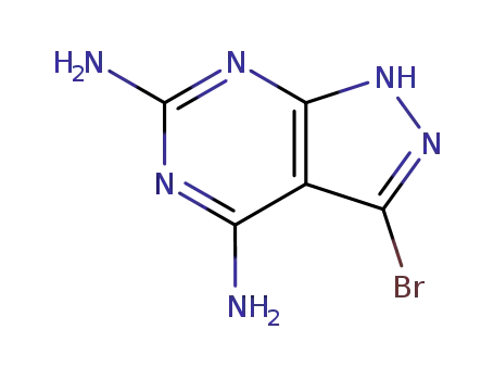 Molecular Structure of 144750-82-3 (1H-Pyrazolo[3,4-d]pyrimidine-4,6-diamine, 3-bromo-)
