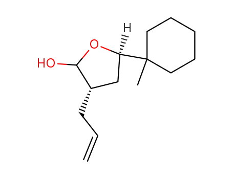 Molecular Structure of 138100-21-7 (2-Furanol, tetrahydro-5-(1-methylcyclohexyl)-3-(2-propenyl)-)