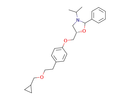 (5S)-5-(4-((2-cyclopropylmethoxy)ethyl)phenoxy)methyl-3-isopropyl-2-phenyloxazolidine