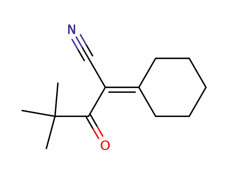 Molecular Structure of 93759-29-6 (2-cyclohexylidene-4,4-dimethyl-3-oxopentanenitrile)