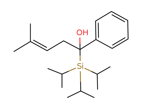 4-Methyl-1-phenyl-1-triisopropylsilanyl-pent-3-en-1-ol
