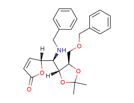 5-(N-benzylamino)-6,7-O-isopropylidene-8-O-benzyl-2,3,5-trideoxy-D-talo-oct-2-enono-1,4-lactone