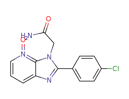 Molecular Structure of 118698-10-5 (2-(4-chlorophenyl)-3H-imidazo[4,5-b]pyridine-3-acetamide-4-oxide)