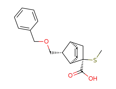 7-Benzyloxymethyl-2-methylthiobicyclo<2.2.1>hept-5-ene-2-carboxylic Acid