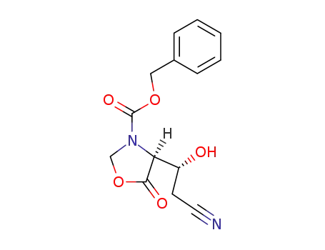 (S)-3-Benzyloxycarbonyl-5-oxooxazolidine-4-<(R)-β-hydroxypropanenitrile>