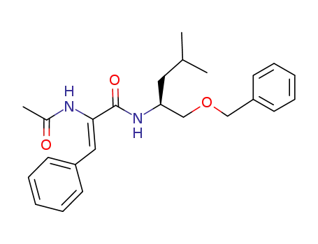Molecular Structure of 84274-34-0 (2-Propenamide,
2-(acetylamino)-N-[3-methyl-1-[(phenylmethoxy)methyl]butyl]-3-phenyl-,
(S)-)